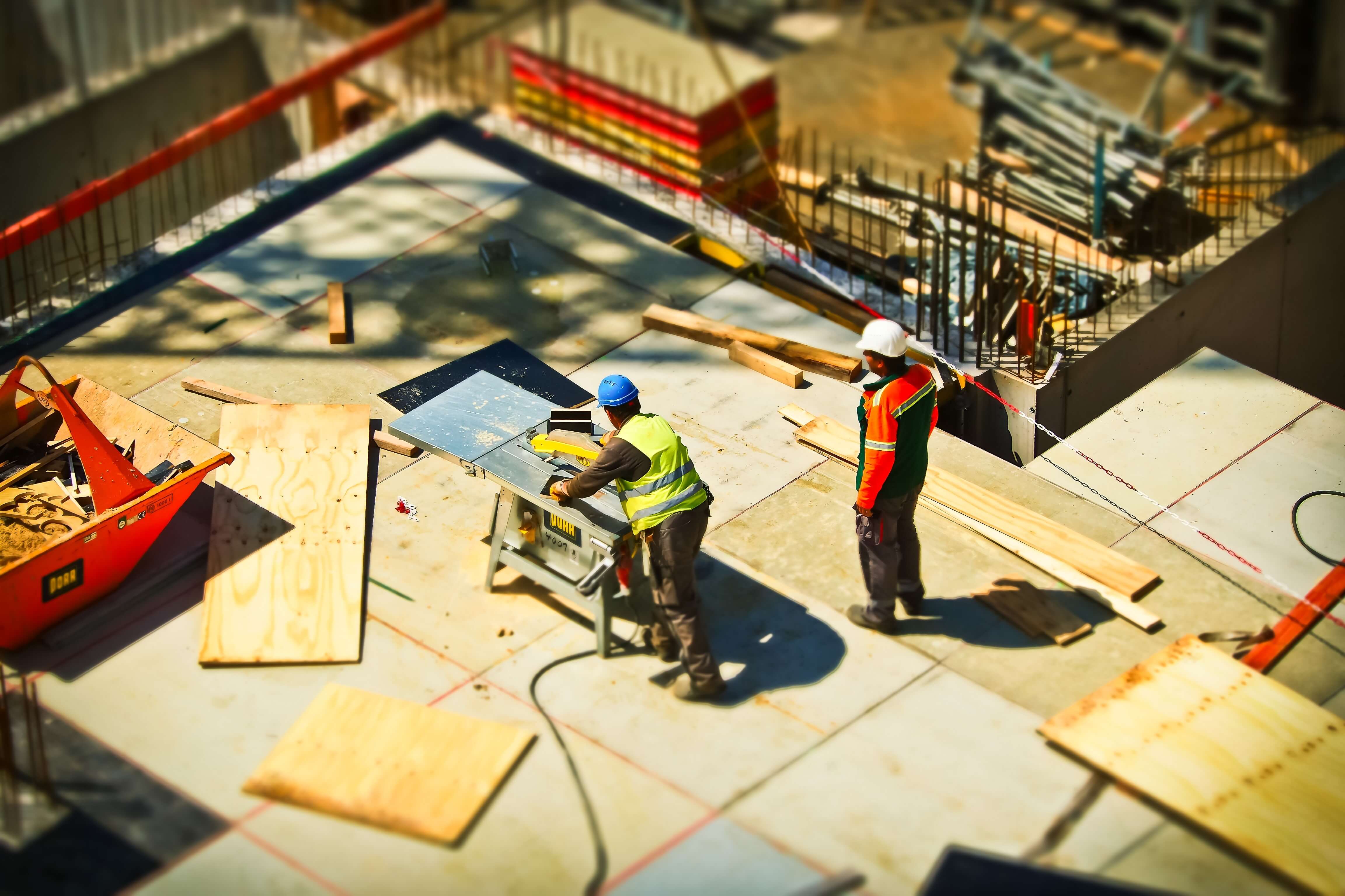 labourers on roof